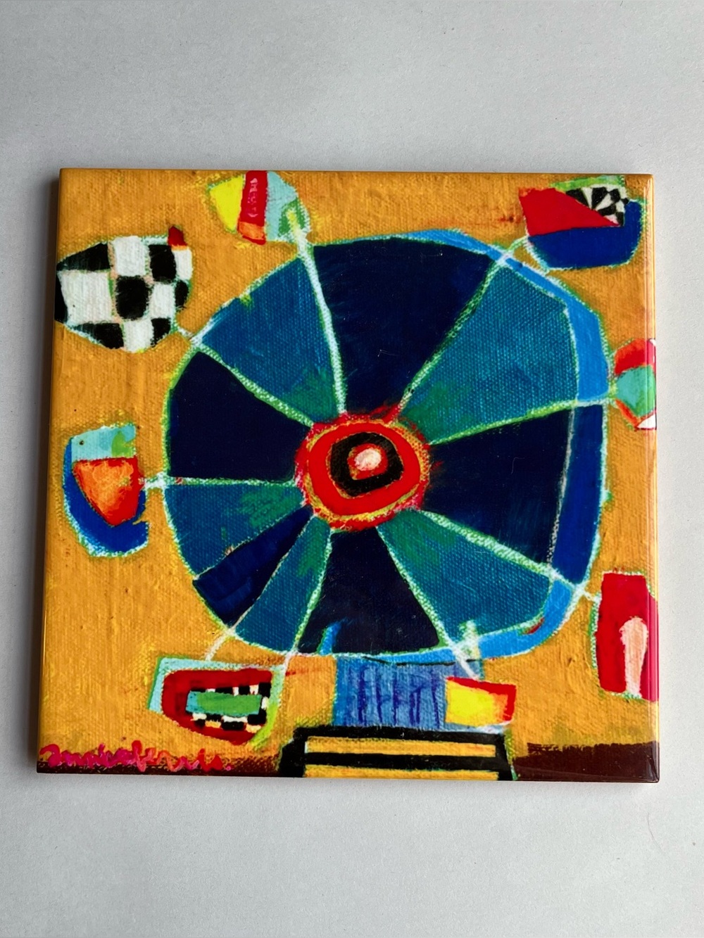 Annie Ferris Ceramic Art Print Tile Trivet 6"
